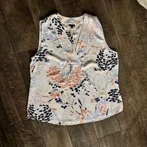 Talbots Flowy Floral Sleeveless Top Shirt Tank Blouse size 14